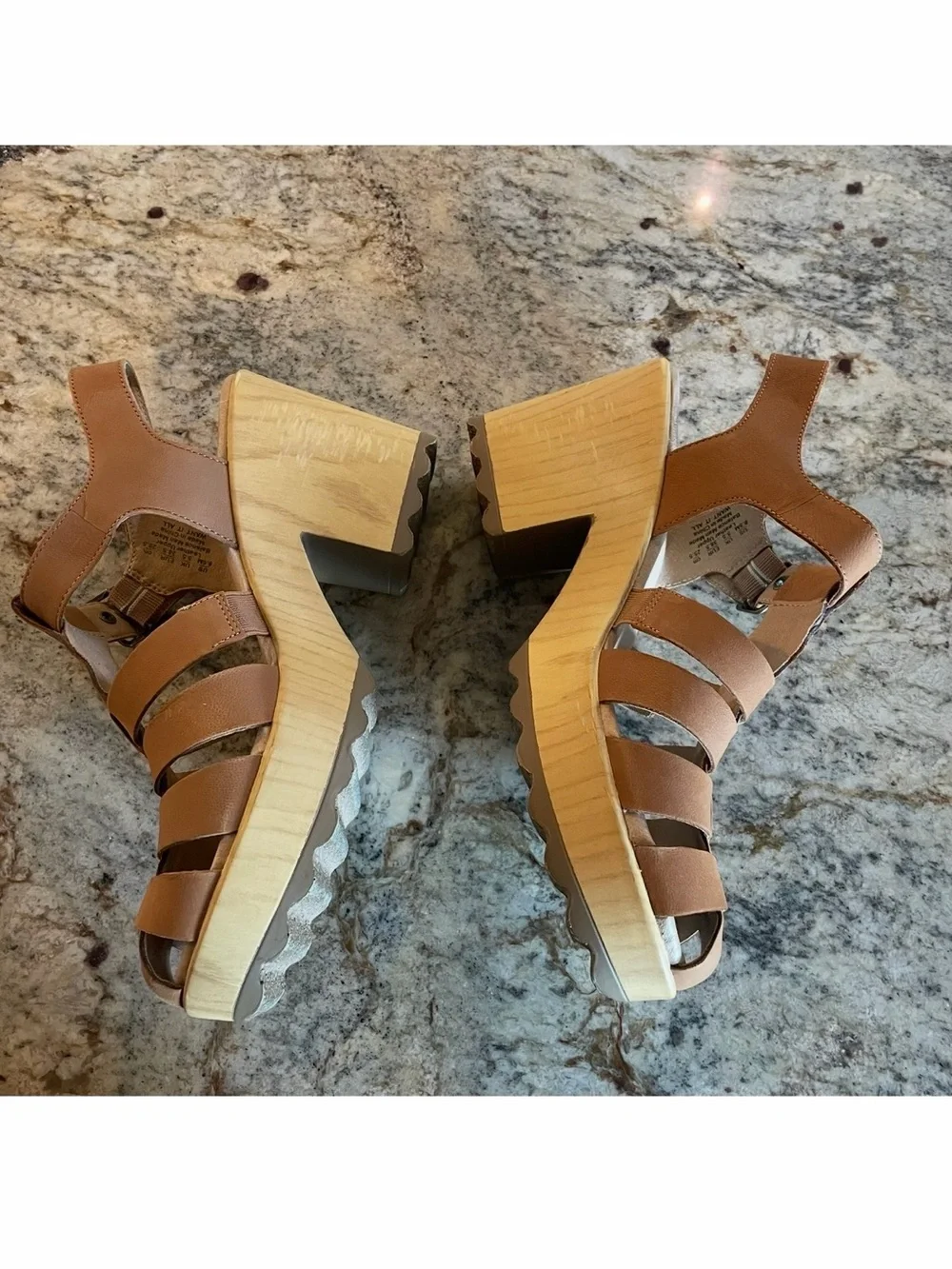 Dr. Scholl's Want It All Platform Sandals Tan Size 8.5